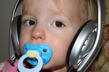 Tech-House Producer Playing Latest Track To Lull Newborn Baby To Sleep