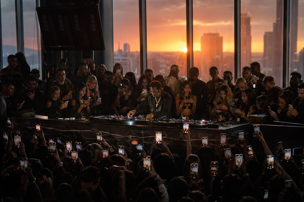 Phones in the DJ booth