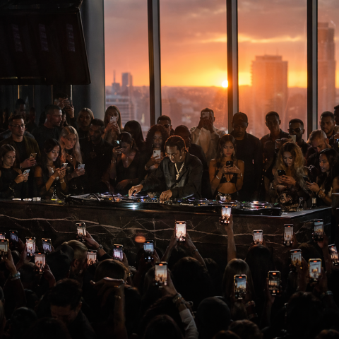 Phones in the DJ booth