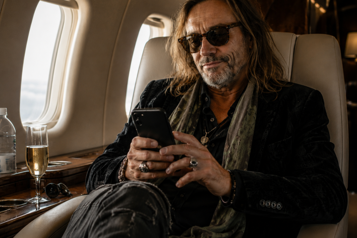 a headliner DJ complaining from his private jet